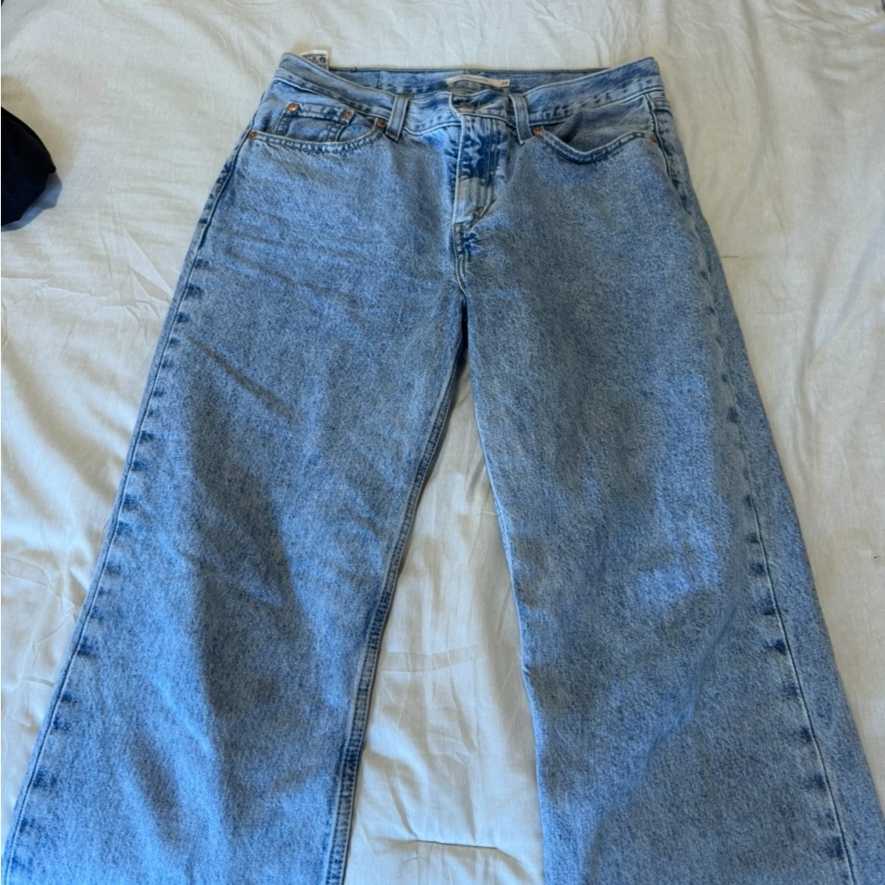 Levi's Blue Flare Wide Leg Jeans